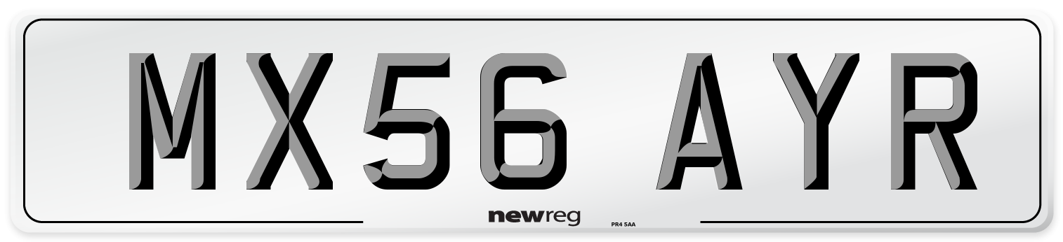 MX56 AYR Number Plate from New Reg